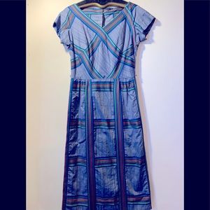 Vintage wiggle dress plaid mad men